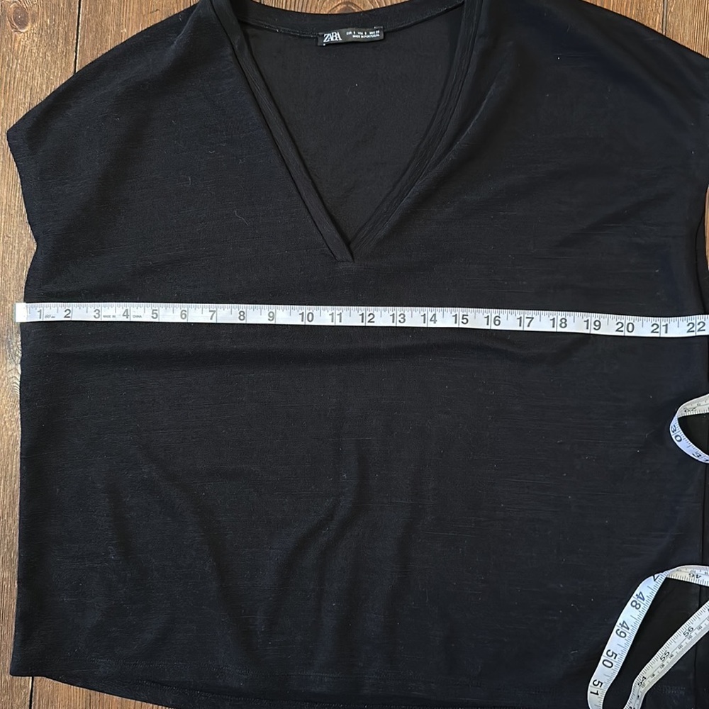 Zara Two Piece Black Pants and V-Neck Top - Picture 10 of 12